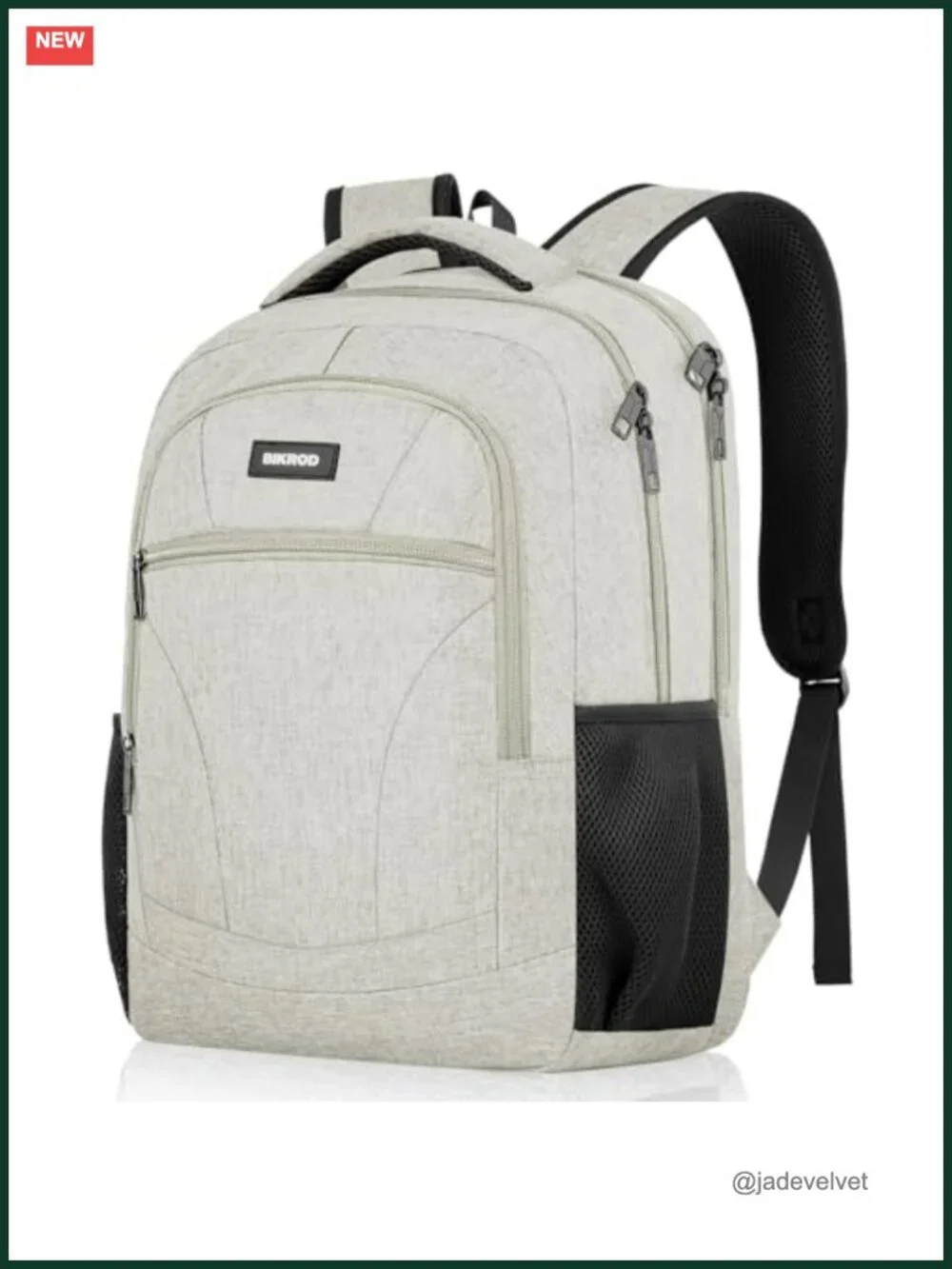 Waterproof Polyester Laptop Backpack for School Travel College, Fits 15.6 Inch,